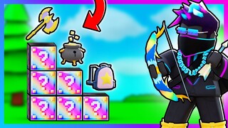 The New Rainbow LuckyBlocks are OP In Roblox BedWars!