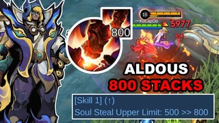 Aldous New 800 Stacks " Late Game Monster " | Mobile Legends