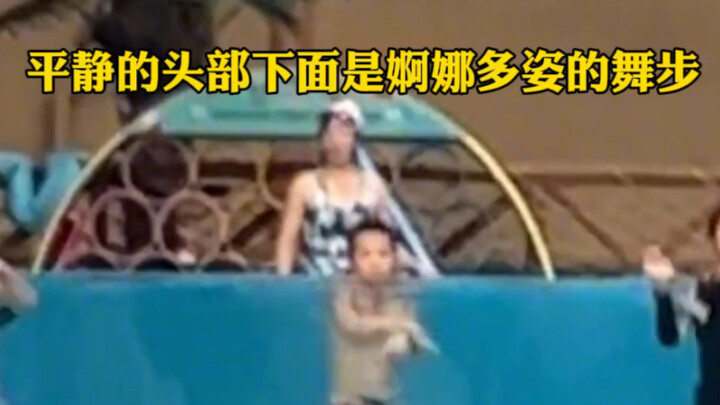 He probably doesn’t know the pool wall is transparent.