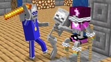 Monster School : Skeleton girl and boy - Funny Minecraft Animation