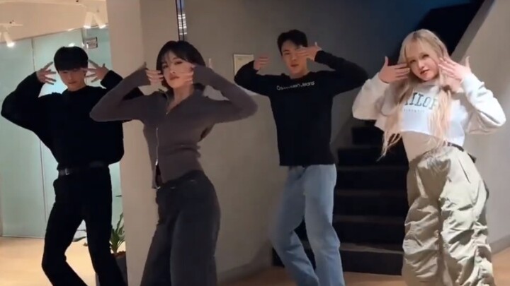 IVE (An Yujin & LIZ) X Senior Brothers MONSTA X (SHOWNU & Jae Hyun) Baddie Challenge