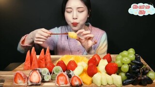 Bánh mochi dâu, socola, nho mẫu đơn, trái cây mát 2 #amthuc