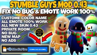 UPDATE STUMBLE GUYS MOD 0.43 Terbaru | UNLOCK ALL SKIN, FIX BUG, PRIVATE ROOM DAN BISA EMOTE SPECIAL