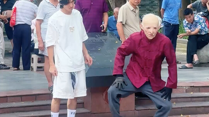 Ran into an all‑round grandpa at the park—anyone know what he did when he was young? 😳