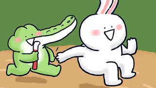 [Kebun Binatang Tombak Kecil] Hewan-hewan kecil itu berlatih lari estafet untuk pertama kalinya, say