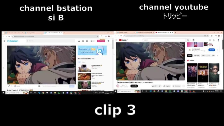 Perbandingan Konten dari Kreator Bstation Yang Katanya Mengambil Clip AMV Konten Kreator Luar?!?😱