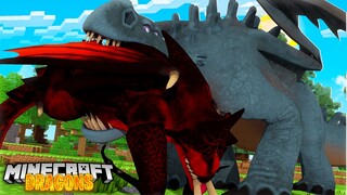 ONE OF OUR DRAGONS GETS EATEN BY A HUGE DRAGON! - Minecraft Dragons