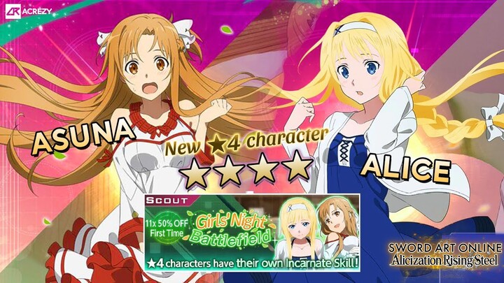Gacha Asuna & Alice "Girls' Night Battlefield" - Sword Art Online: Alicization Rising Steel #SAOARS
