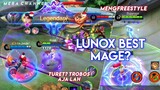 LUNOX BEST MAGE? Gini Cara Mainnya! Plus Freestyle Haha | Mobile Legends Full Gameplay Build Emblem