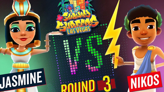 Subway Surfers กับ จัสมิน VS นิคอส ลาสเวกัส - รอบ 3 SYBO TV