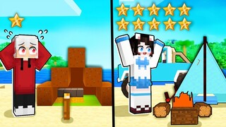 Mèo Simmy Thử Thách Cắm Trại 1 Sao Và Cắm Trại 10 Sao Trong Minecraft