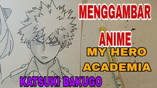 menggambar karakter anime my hero cademia katsuki bakugo