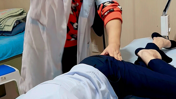 Wife brings husband over to clear the game.