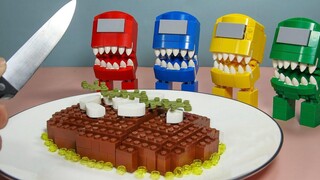 LEGO ในหมู่พวกเรา วิธีการย่างสเต็กอย่างสมบูรณ์แบบ STOP MOTION COOKING - เลโก้ในชีวิตจริง