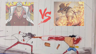 Hand-drawn fanart terhebat! Luffy vs Akainu, apa sebenarnya keadilan sejati?