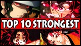 Top 10 STRONGEST Demon Slayer Characters! (Kimetsu no Yaiba 10 Overpowered Fighters)