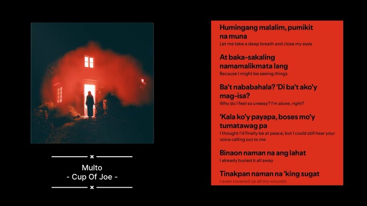 Multo - Cup Of Joe - Lyric