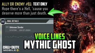 Mythic Ghost All Voice Lines CODM - Secret Morse Code COD Mobile - Season 7 Leaks