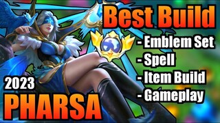 PHARSA BEST BUILD 2023 | TOP 1 GLOBAL PHARSA BUILD | PHARSA - MOBILE LEGENDS | MLBB