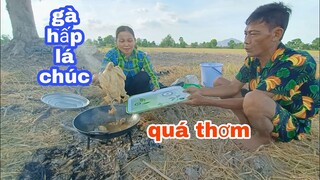 Vợ Chồng Tư Làm Món Gà Hấp Bia Lá Chúc Quá Thơm Ngon
