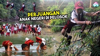 MELINTASI MEDAN SULIT SEJAUH 7 KILOMETER! Inilah 10 Perjuangan Siswa Menuju Sekolah di Indonesia