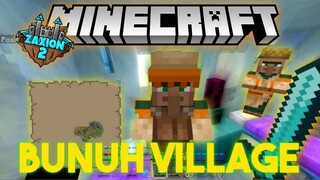 BUNUH VILLAGE KAMI PENJAHAT ZAXIONS2 (REALM MINECRAFT INDONESIA)