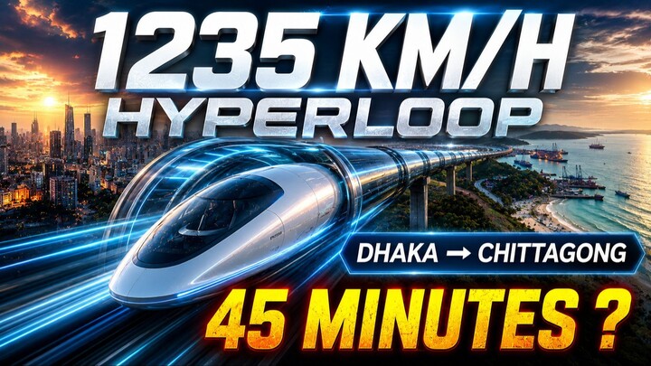 Dhaka to Chittagong in 45 Minutes?! 😱 Hyperloop & The Future of Transport 2050