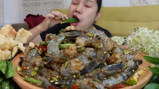 ตำกุ้งสดน้ำปลาร้าพริกเปานัวๆ|wern woei