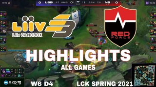 Highlight LSB vs NS (All Game) LCK Mùa Xuân 2021  LCK Spring 2021  Liiv Sandbox vs Nongshim Redforce