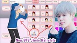New BTS Jimin Hairstyle (White Hair with Colored Eyes) | Sakura School Simulator| Tutorial
