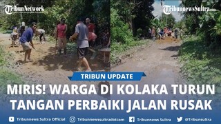 Potret Warga Kelurahan Lamekongga Kolaka Sukarela Perbaiki Jalan Rusak, Harap Perhatian Pemerintah