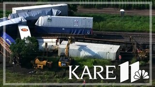 WATCH: Aerials from Big Lake train derailment