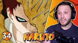 Akamaru Trembles: Gaara's Cruel Strength! - Naruto Episode 34 Reaction