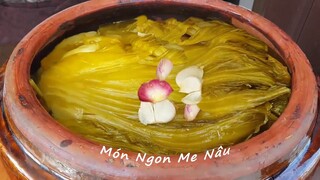 Cách Muối Dưa Cải NGUYÊN CÂY Vàng Giòn Món Ngon Mẹ Nấu