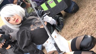 NieR Automata 2B and Life in Another World from Zero Rem COSPLAY