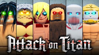 ไททันทุกตัวในเกม Roblox AOT : Rumbling