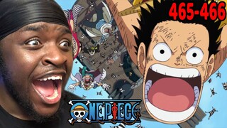 LUFFY ARRIVES AT MARINEFORD!!!! | One Piece Episodes 465-466 REACTION!!!