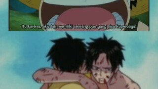 Momen sedih luffy dan ace,,,