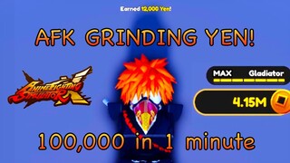 Update 2: Afk Grinding 100,000 in 1 Minute |Anime Fighting Simulator X