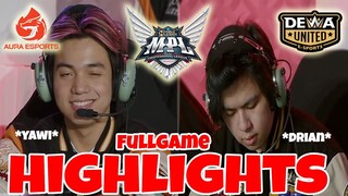 AURAFIRE VS. DEWA UNITED FULLGAME HIGHLIGHTS | MPL ID S13 WEEK 5 DAY 3