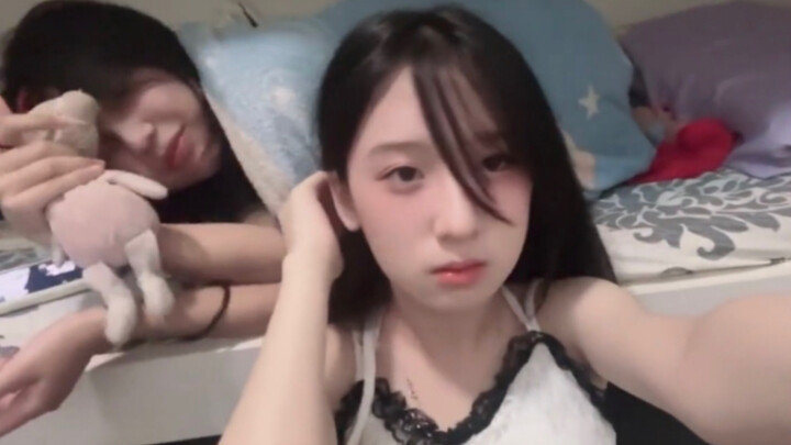 "She's trying a brand-new way of taking selfies."