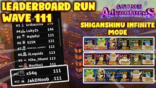 (AOT) SHIGANSHINU LEADERBOARD RUN *WAVE 111* IN ANIME ADVENTURES!