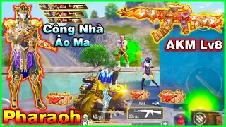 AKM Công Nhà Cực Kỳ Ảo Ma  | Combo Pharaoh + AKM LV8 Vua Bộ Lạc [PUBG Mobile]