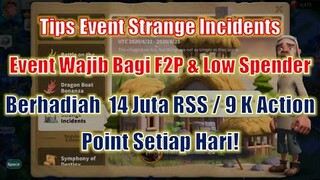 Tips Event Berhadiah 14 Juta RSS / 9K AP Setiap Hari, Strange Incidents! Rise of Kingdoms Indonesia