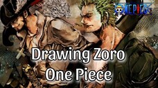 Drawing Zoro With Mihawk Eyes !!!