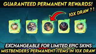 GUARANTEED PERMANENT SKIN IN 10X DRAW?! MISTBENDERS EVENT - MLBB