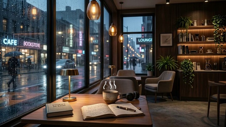 coffee shop rain ☕ cozy lofi hip hop beats to study   work to COFFEE SHOPS SERIE