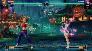 KOF15　世界１位ブルーマリーvs覇者アテナ　女性キャラマスター対決