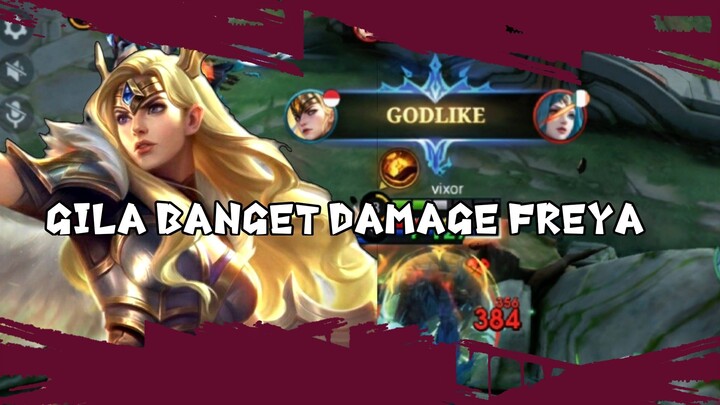Freya Full Damage di Gold Lane