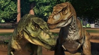 2 Tarbosaurus & 2 Tyrannosaurus Rex Breakout & Fight! Jurassic World Evolution Mods (4K 60FPS)